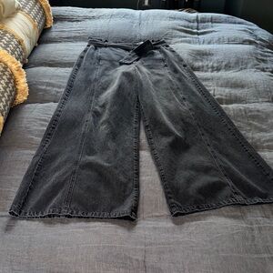 Tall High-Waisted Black Wide-Leg Black Wash Jeans